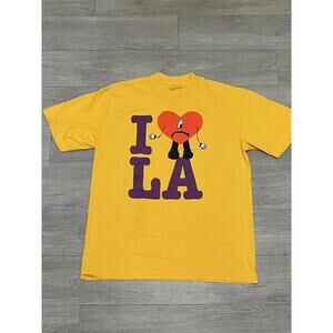 Bad Bunny Los Angeles Sofi Exclusive Tour T-Shirt Lakers Large New